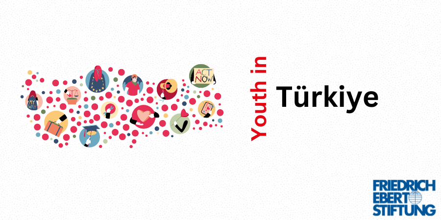 An image shows a map of Türkiye, alongside the words Youth in Türkiye