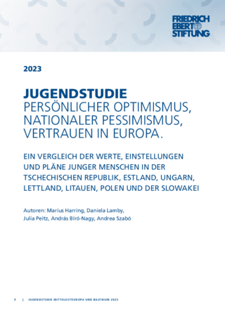 Jugendstudie Persönlicher Optimismus, nationaler Pessimismus, Vertrauen in Europa